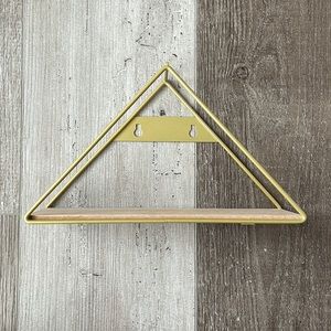 Gold Triangle Wall Decor Shelf